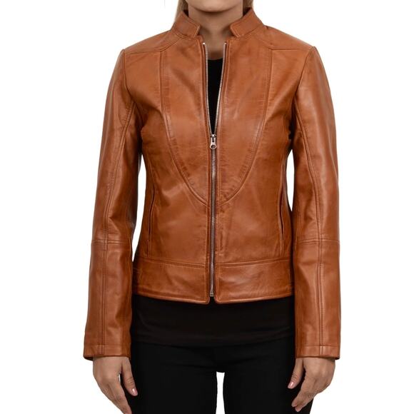 Decrum Amy Genuine Leather Jacket Size L NWT - Picture 2 of 8